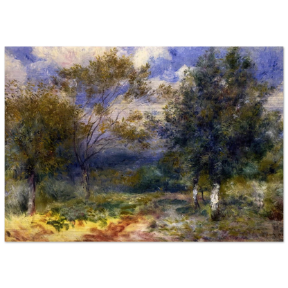 Sunny Landscape - Pierre-Auguste Renoir Brushed Aluminum Print - 70x100 cm / 28x40 inches | Pierre-Auguste Renoir Aluminum Print | Pierre-Auguste Renoir Prints