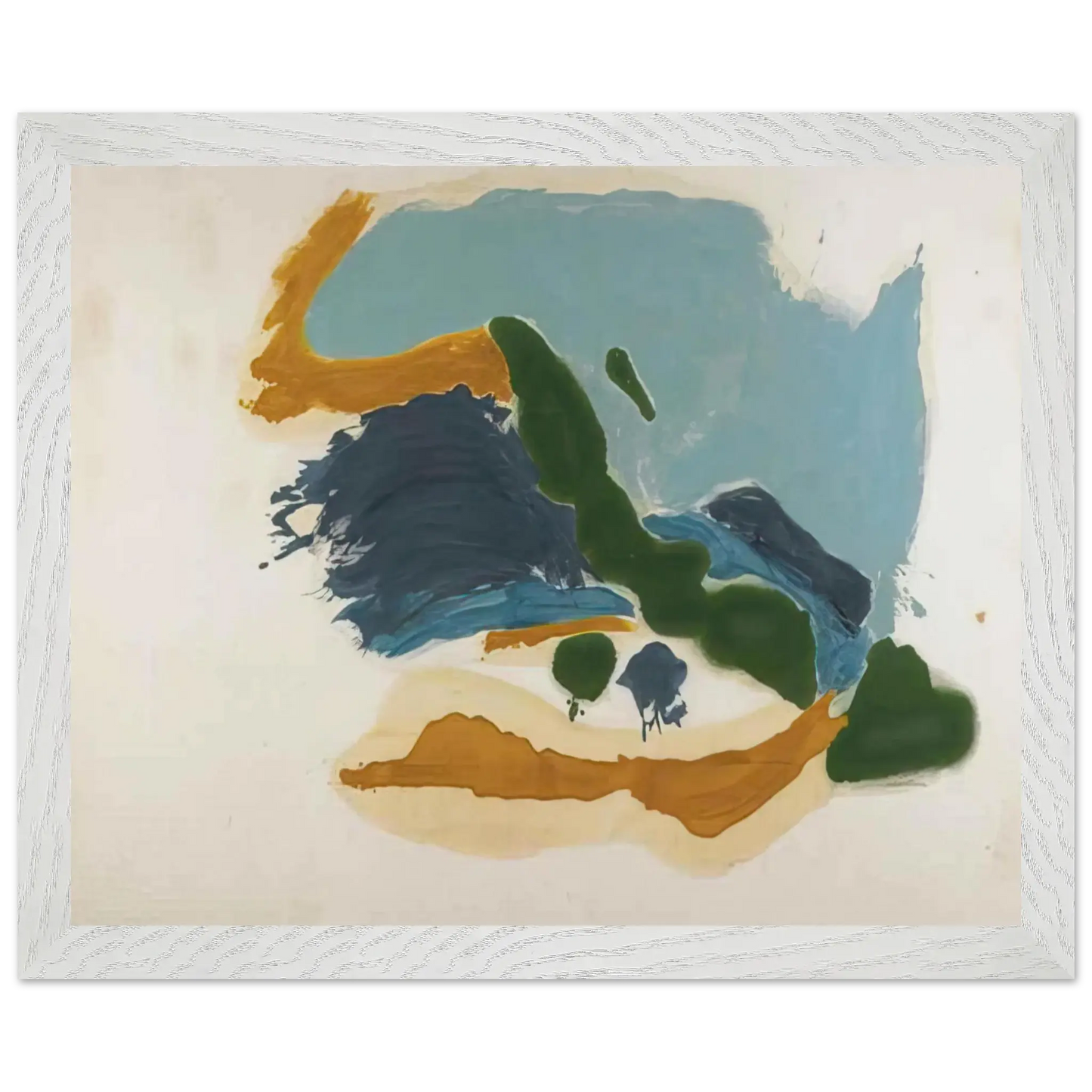 Helen Frankenthaler - Tuscany - 1963 Wall art - 30x40 cm / 12x16 Inches - Premium Wooden Framed Poster With Fine Art Paper - White frame