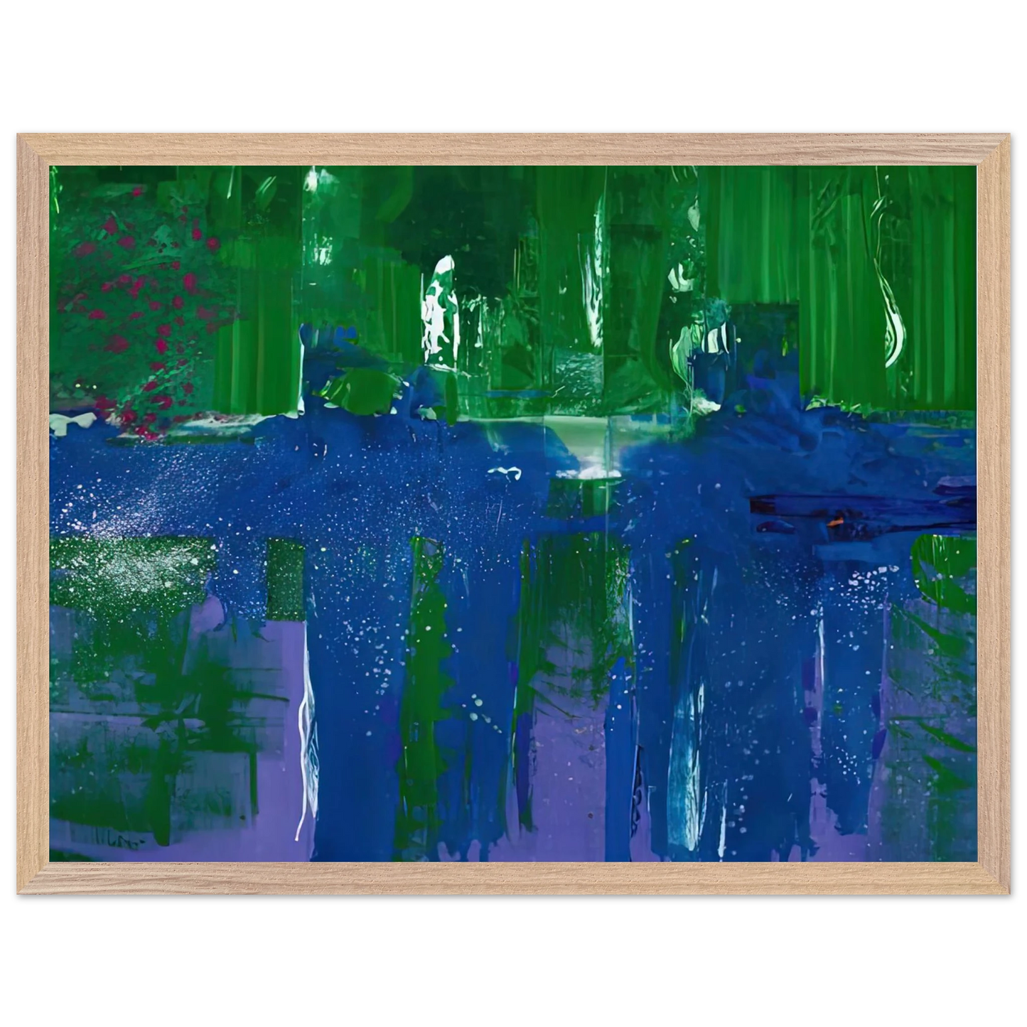 Helen Frankenthaler - Grotto, 1990- Wall Art - 30x40 cm / 12x16 inches - Premium Wooden Framed Poster With Fine Art Paper-canvas - White frame