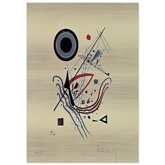 BLUE 1922 - Wassily Kandinsky Brushed Aluminum Print - 70x100 cm / 28x40 inches | Wassily Kandinsky Aluminum Print | Wassily Kandinsky Prints