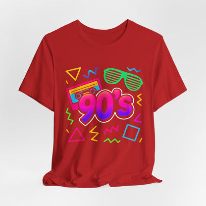 Música de la vieja escuela de los 90: ambiente arcade, clásico vintage de los 90. Camiseta retro de los 90 con la frase "Amo los años noventa".