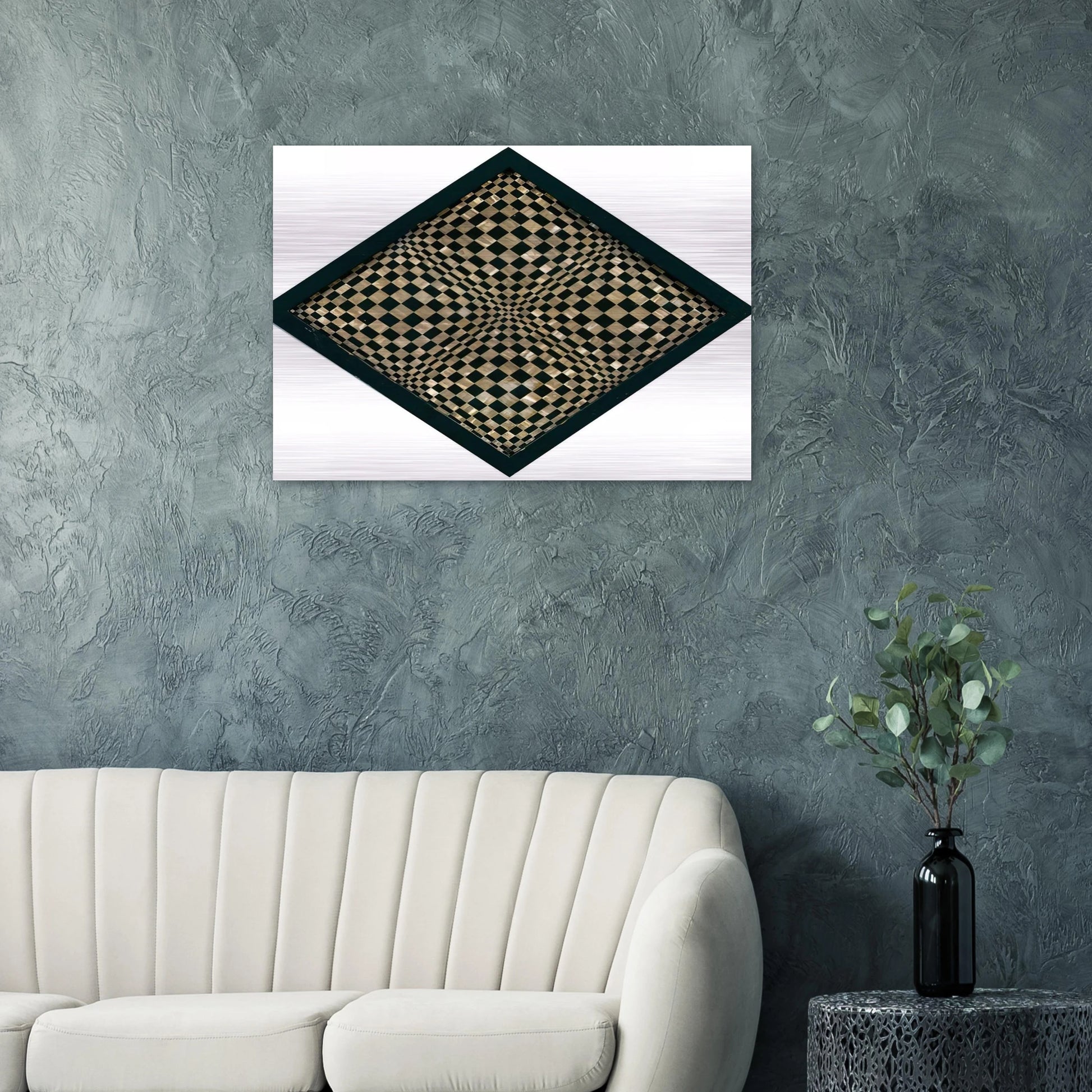 Oggetto ottico dynamico - Op Art - Dadamaino Brushed Aluminum Print - 70x100 cm / 28x40 inches | Dadamaino Aluminum Print | Dadamaino Prints