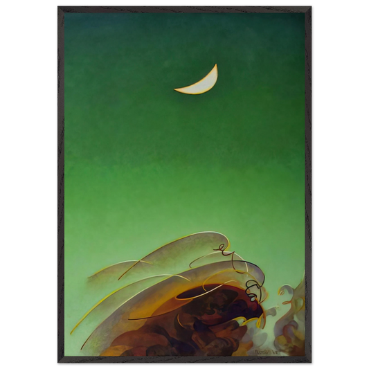 Spring Moon - 1942 - Agnes Lawrence Pelton 70x100 cm / 28x40 inches Framed Art Print – Black Wooden Frame