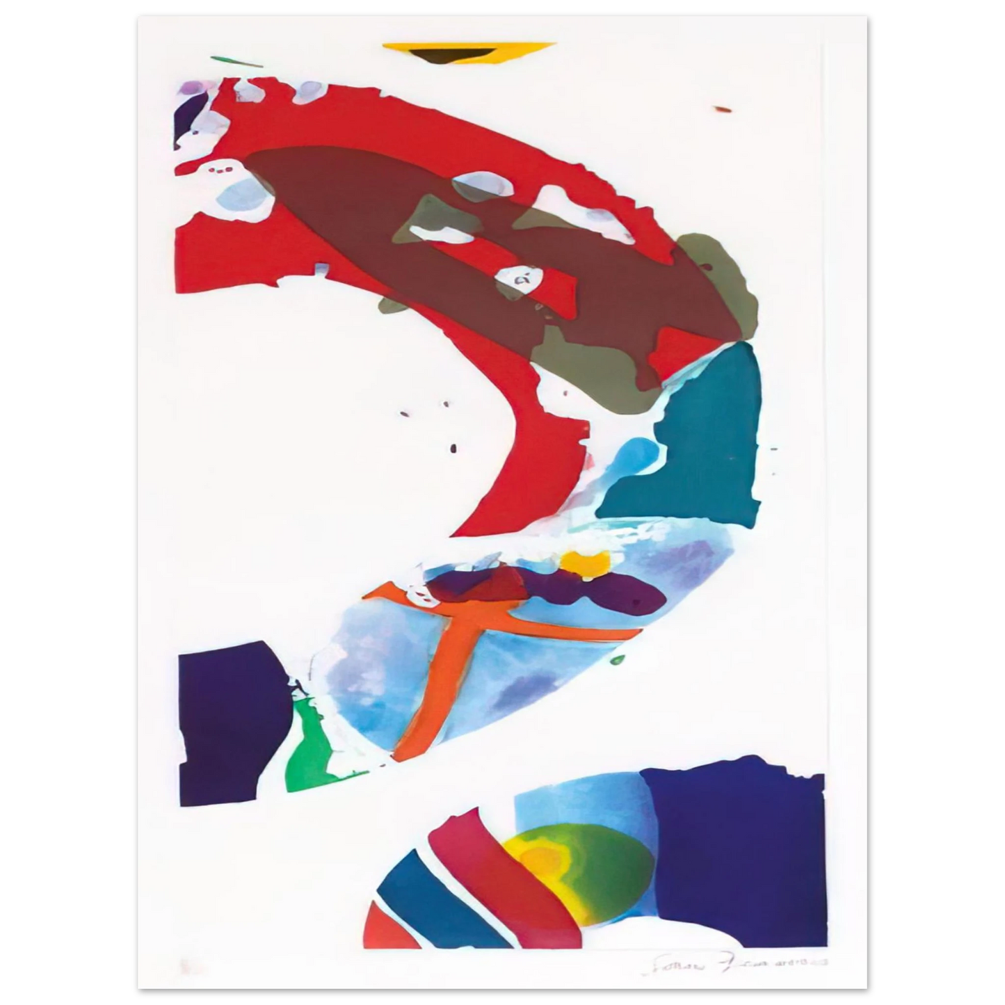 Sam Francis - Untitled  SFE 090   75x100 cm / 30x40inches Fine Art Poster