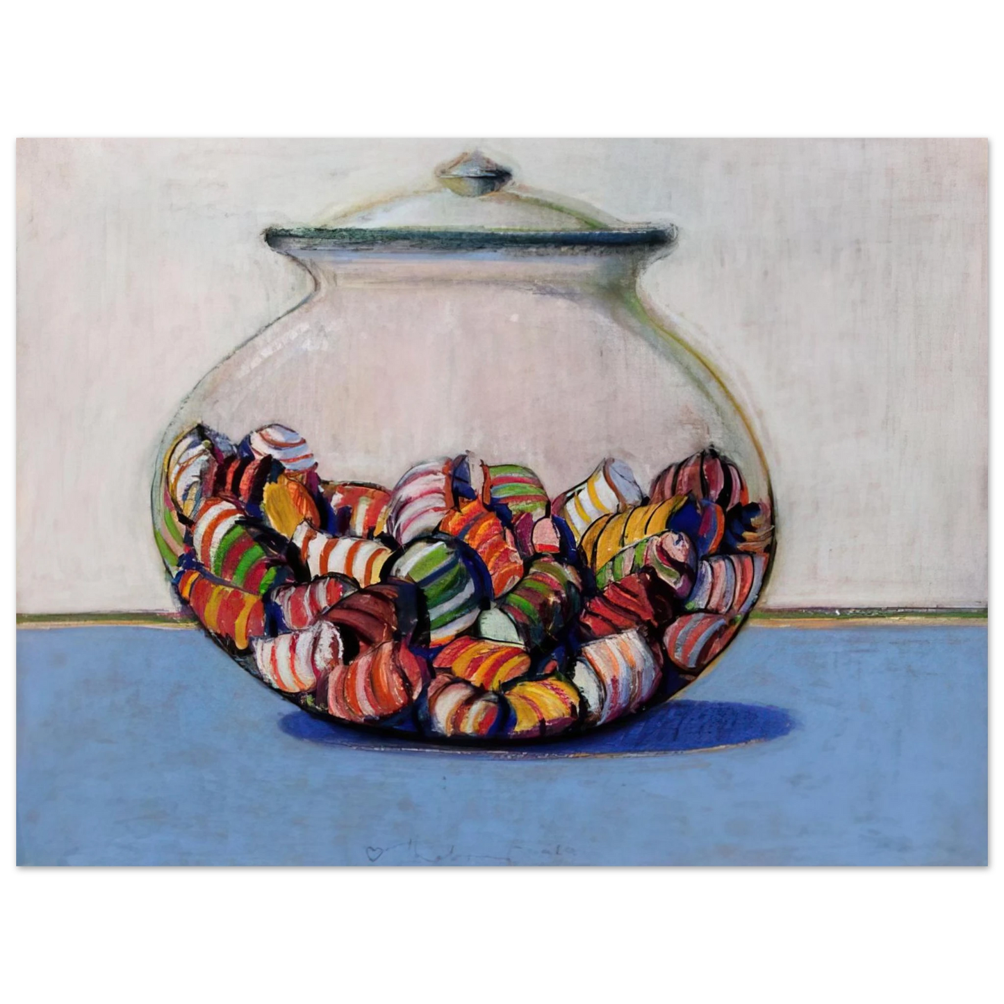 Wayne Thiebaud - Glassed Candy - 1969 Wall Art - 21x29.7 cm / 8x12" - Fine Art Poster - -
