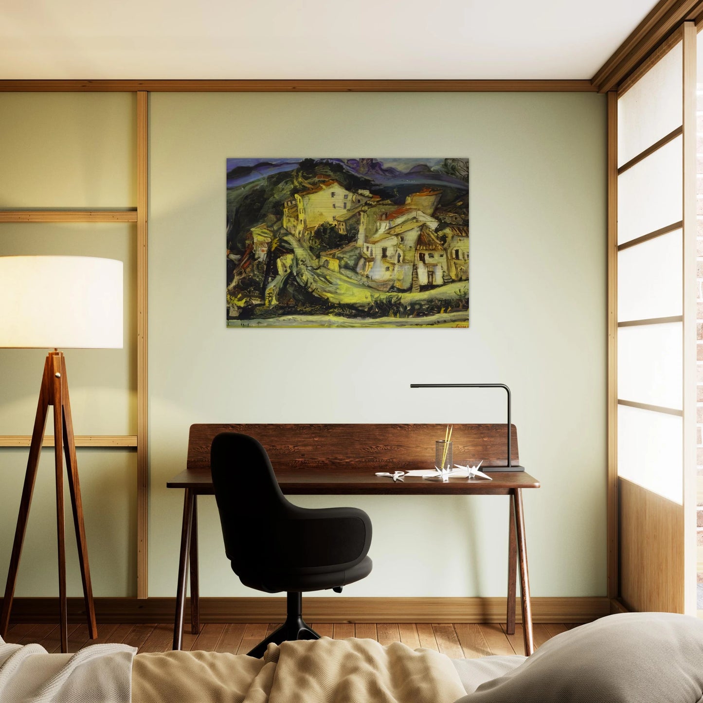 HOUSES OF CAGNES - Chaim Soutine Brushed Aluminum Print - 70x100 cm / 28x40 inches | Chaim Soutine Aluminum Print | Chaim Soutine Prints