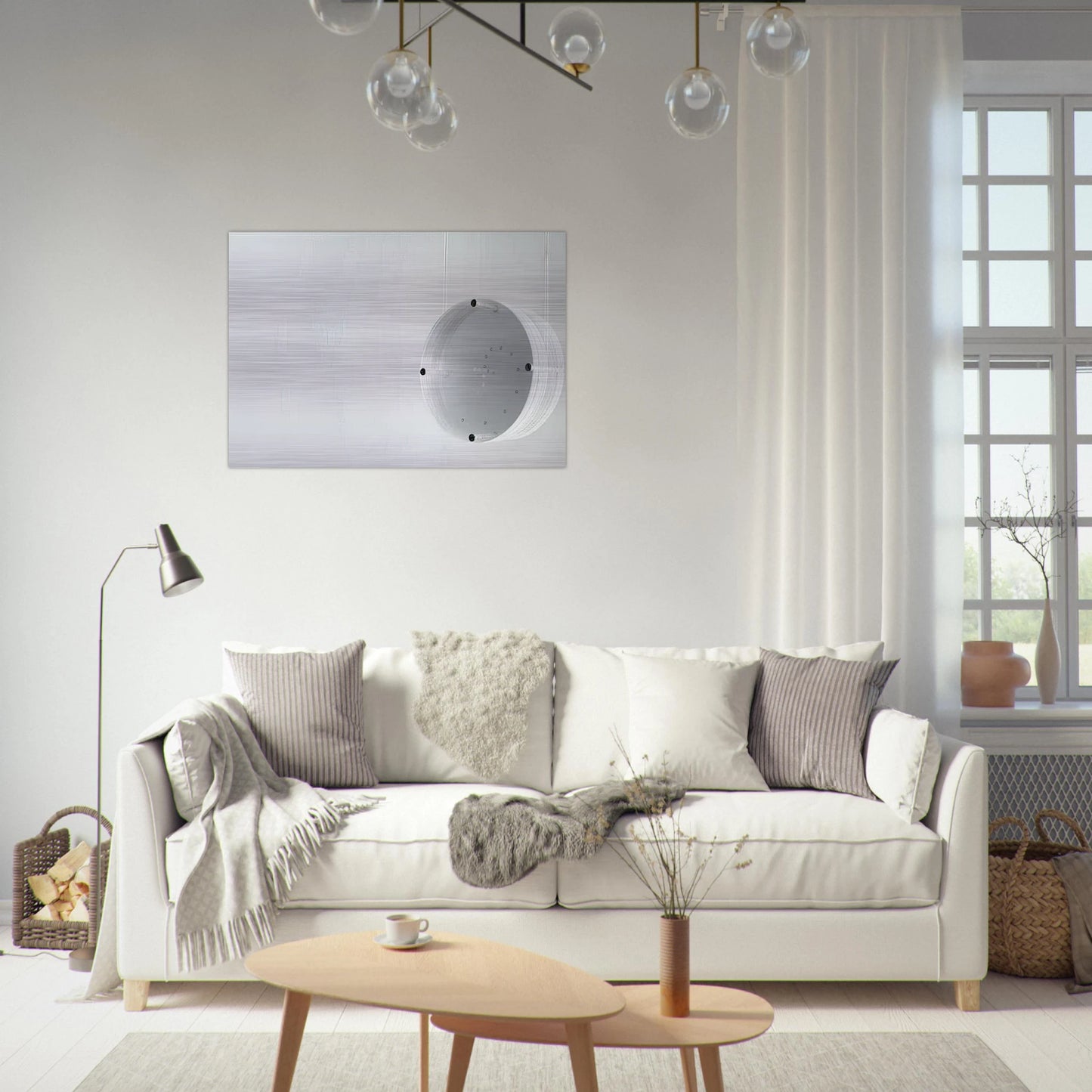Disco Zero - 1971 - Mira Schendel Brushed Aluminum Print - 70x100 cm / 28x40 inches | Mira Schendel Aluminum Print | Mira Schendel Prints