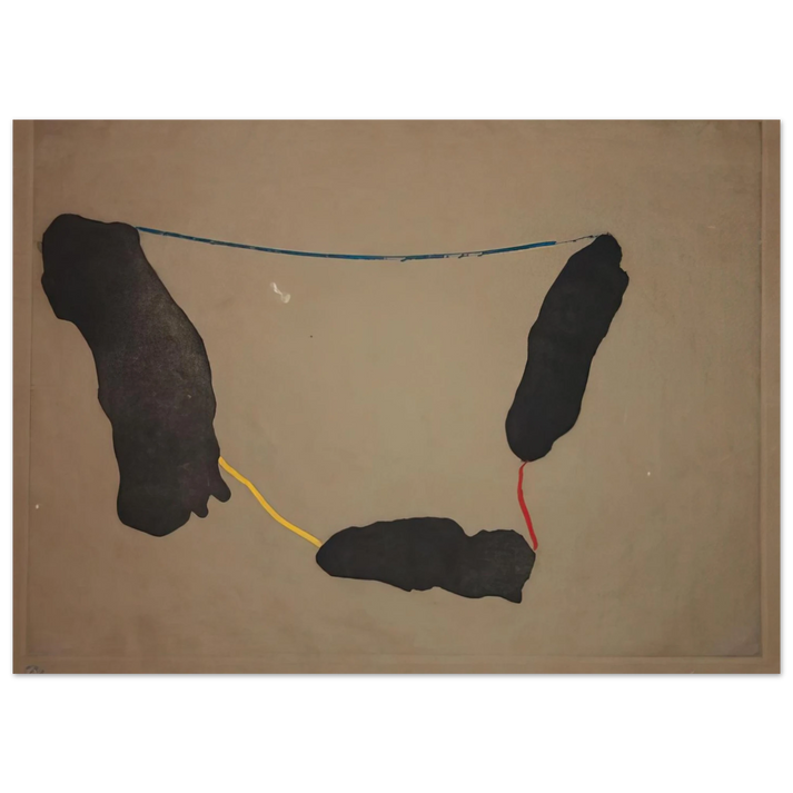Helen Frankenthaler - Connected By Joy - 1973 Wall art - 30x45 cm / 12x18 inches - Premium Wooden Framed Poster With Fine Art Paper-canvas - Wood frame