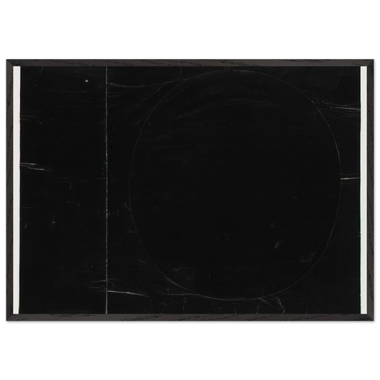 Black on Black - Ellsworth Kelly 70x100 cm / 28x40 inches Framed Art Print – Black Wooden Frame