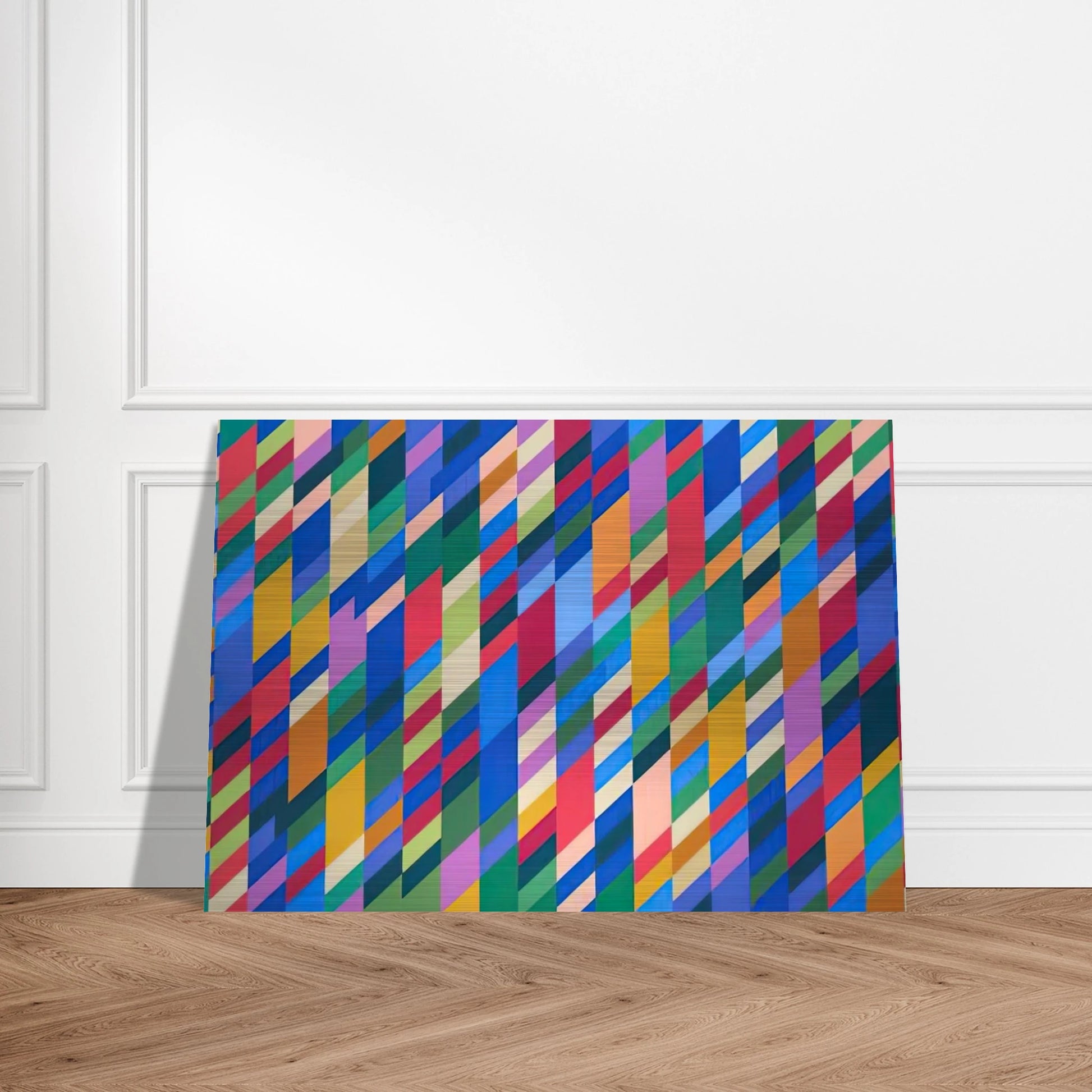 NATARAJA 1993 - Bridget Riley Brushed Aluminum Print - 70x100 cm / 28x40 inches | Bridget Riley Aluminum Print | Bridget Riley Prints