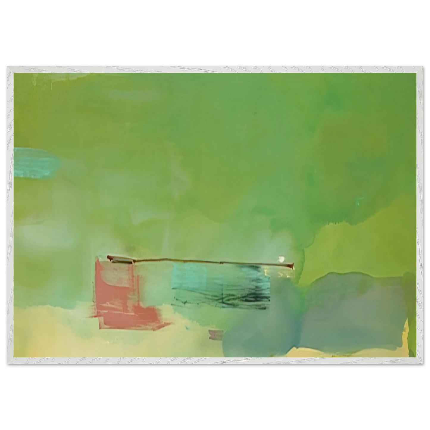 Helen Frankenthaler - Springscape - 1975 Wall art - 15x20 cm / 6x8 inches - Premium Wooden Framed Poster With Fine Art Paper - Wood frame