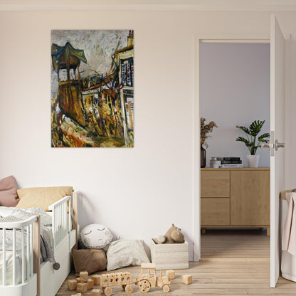 PARISIAN SUBURB - Chaim Soutine Brushed Aluminum Print - 70x100 cm / 28x40 inches | Chaim Soutine Aluminum Print | Chaim Soutine Prints