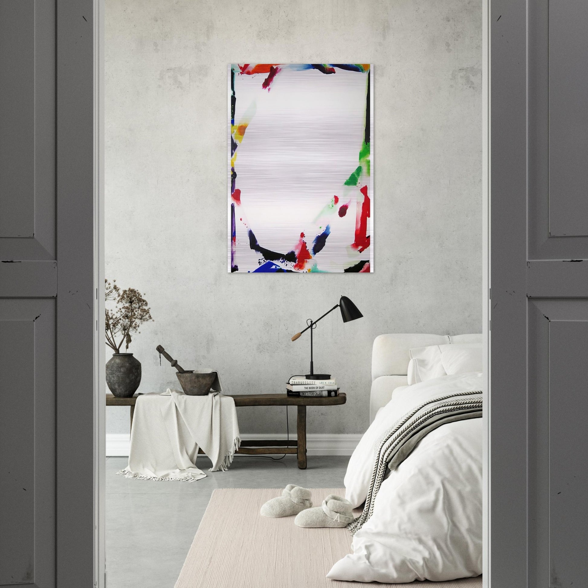 Her Blue Surround  SFP71-18  - Sam Francis Brushed Aluminum Print - 70x100 cm / 28x40 inches | Sam Francis Aluminum Print | Sam Francis Prints