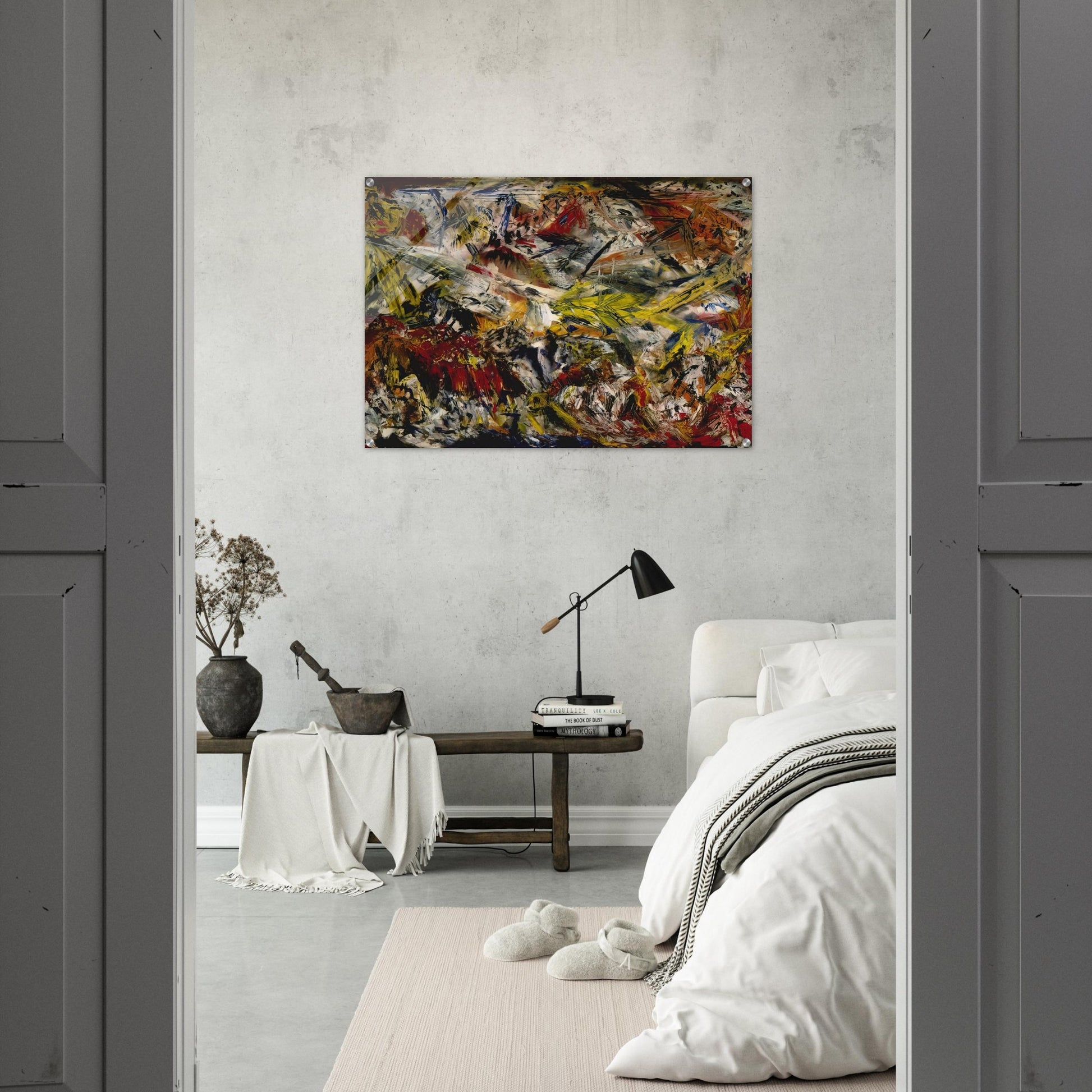 Le tumulte à la machoire crispee - Marcel Barbeau Acrylic Print - 70x100 cm / 28x40″ inches