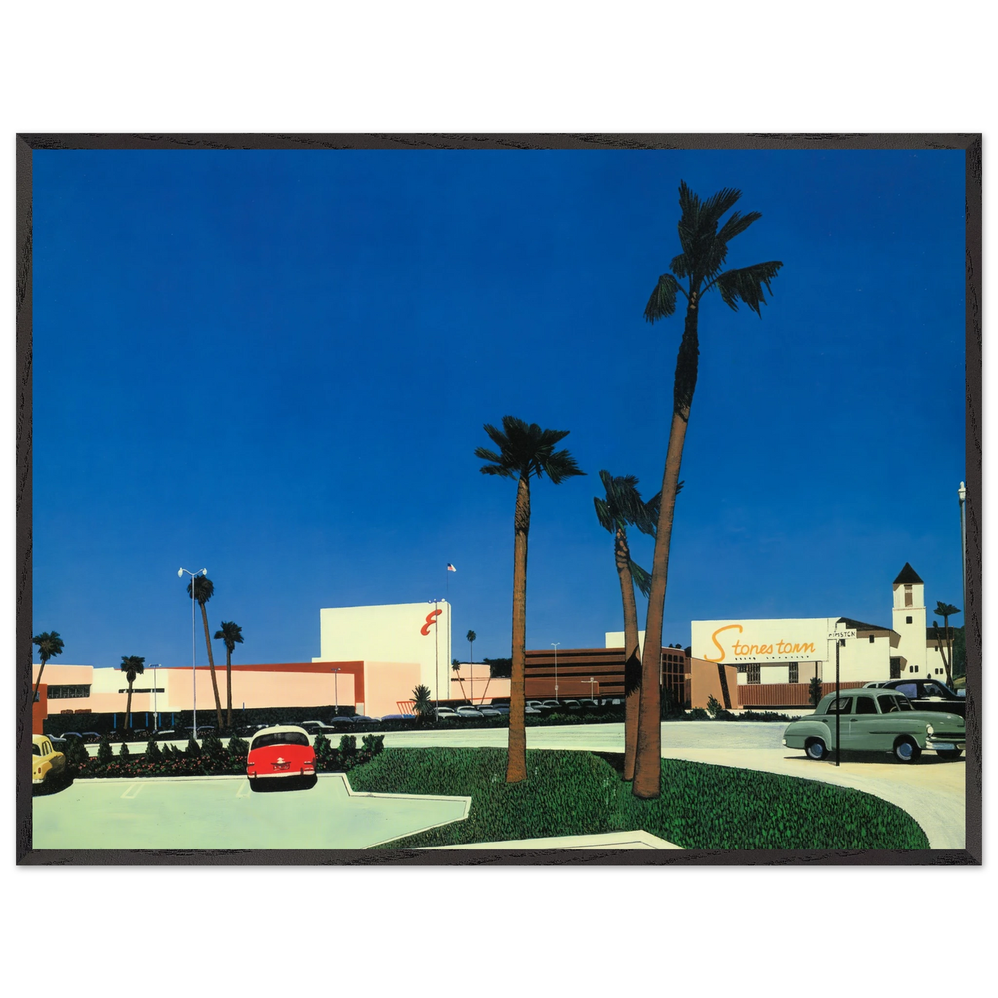 Hiroshi Nagai - In the beginning Stonestown Wall Art - 21x29.7 cm / 8x12" - Premium Wooden Framed Poster With Fine Art Paper - Black frame