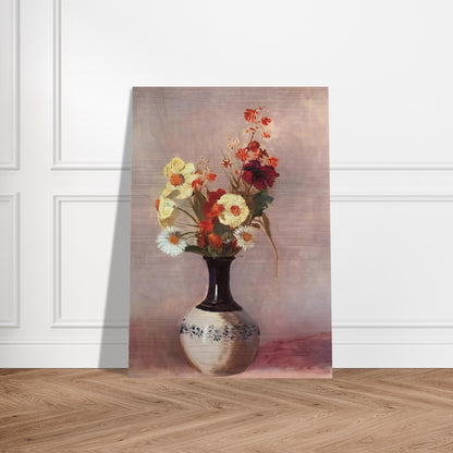 VASE OF FLOWERS 9 - Odilon Redon Brushed Aluminum Print - 70x100 cm / 28x40 inches | Odilon Redon Aluminum Print | Odilon Redon Prints