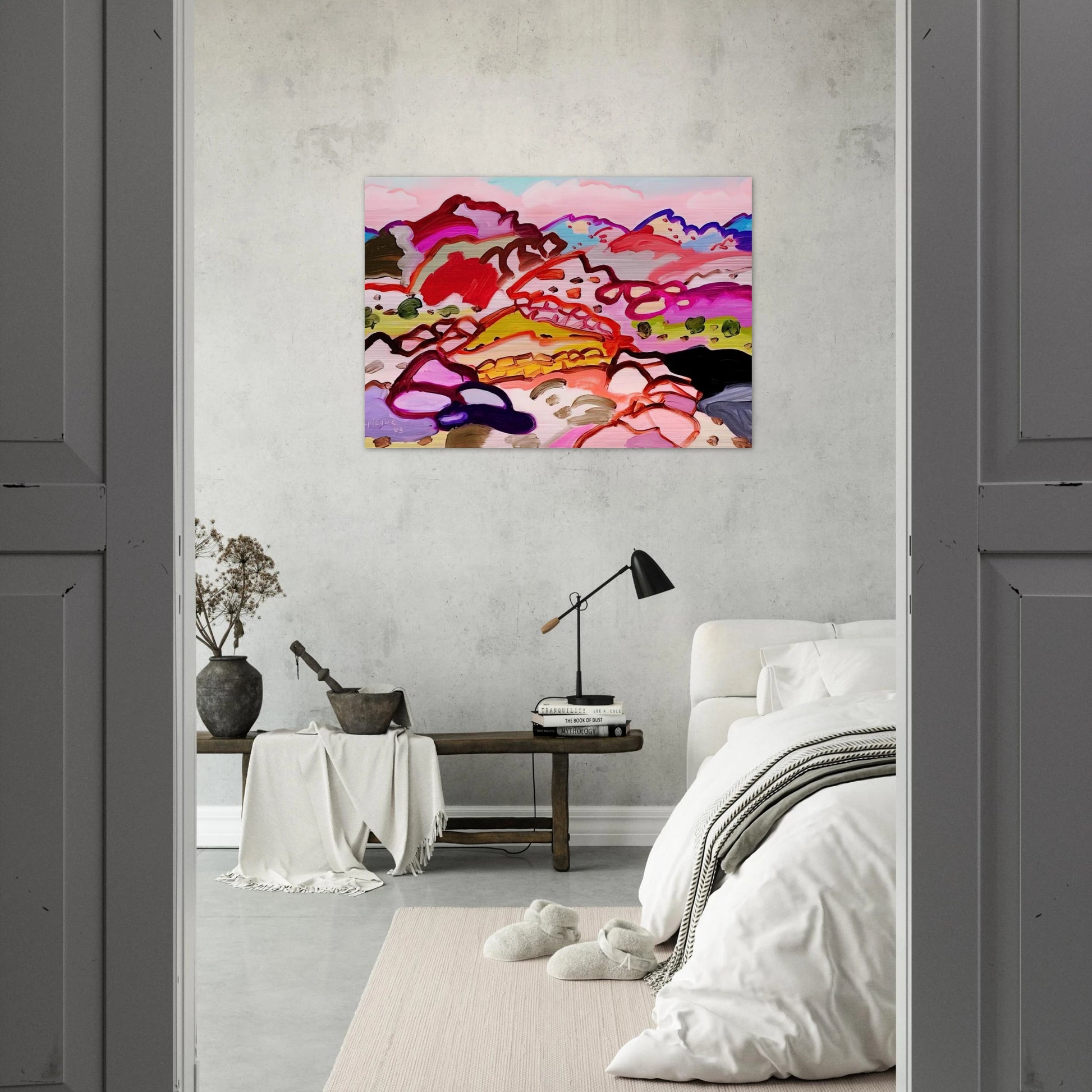 Paysage en Castille - 1973 - Charles Lapicque Brushed Aluminum Print - 70x100 cm / 28x40 inches | Charles Lapicque Aluminum Print | Charles Lapicque Prints