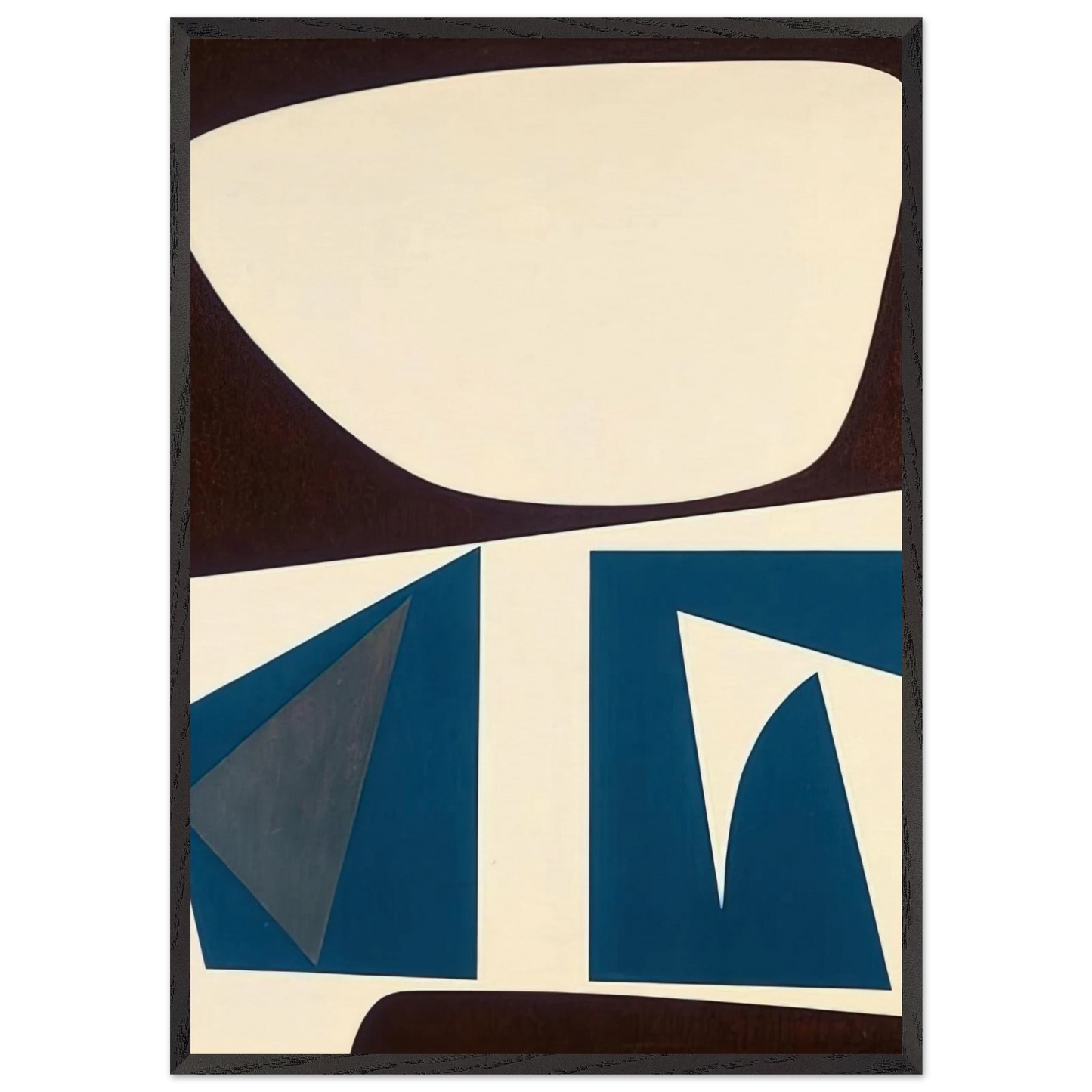 Untitled - Abstract - Indian Space painting - Will Barnet 70x100 cm / 28x40 inches Framed Art Print – Black Wooden Frame