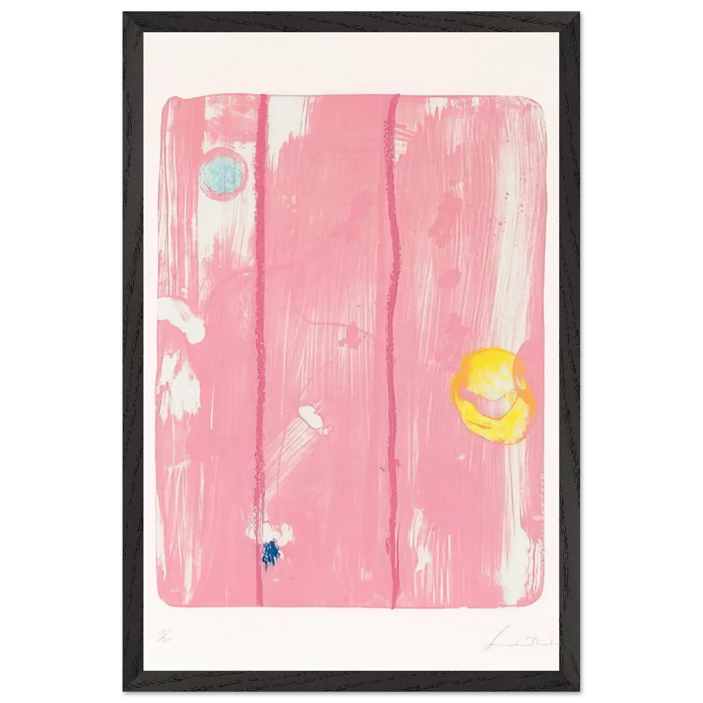 Helen Frankenthaler - Reflections VIII - 1995 Wall art - A3 (29.7 x 42  cm) - Premium Wooden Framed Poster With Fine Art Paper - White frame