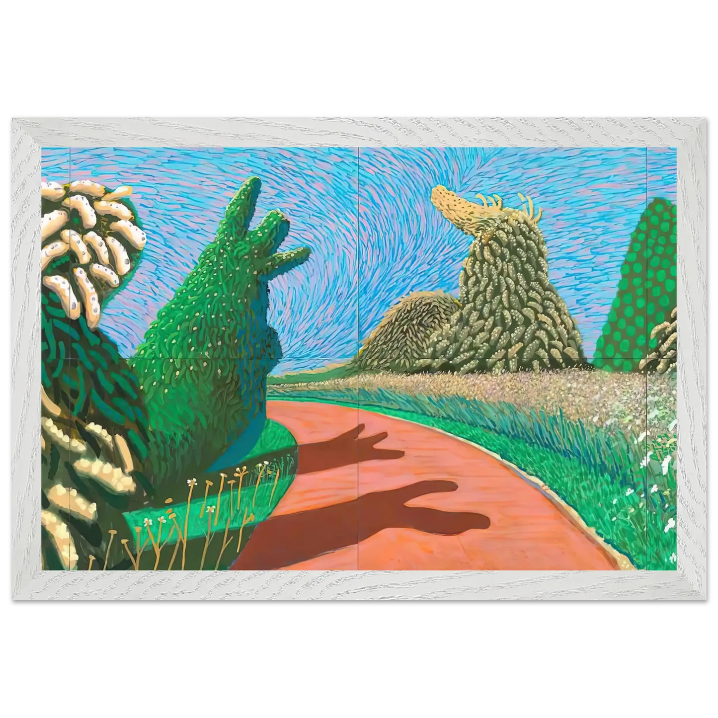 David Hockney - David Hockney Wall art - A2 (42 x 59.4  cm) - Premium Wooden Framed Poster With Fine Art Paper - Wood frame