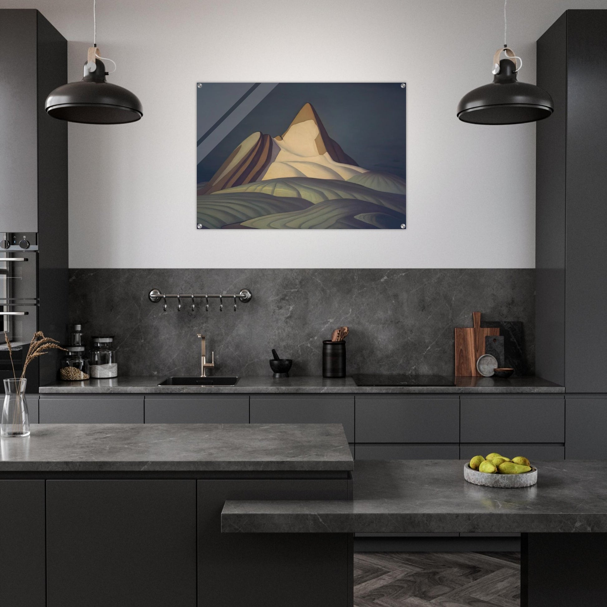 Isolation Peak, Rocky Mountains - 1930 - Lawren Harris Acrylic Print - 70x100 cm / 28x40″ inches | Lawren Harris Wall Art | Lawren Harris Prints