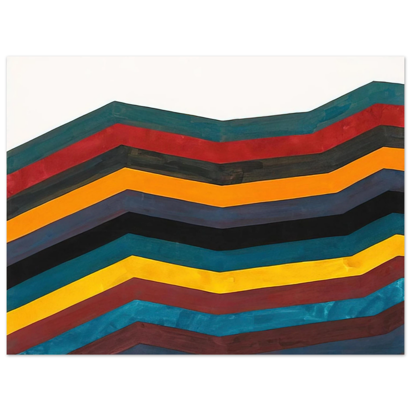 Sol LeWitt - Irregular Horizontal Bands of Equal Width Starting at Bottom  75x100 cm / 30x40inches Fine Art Poster