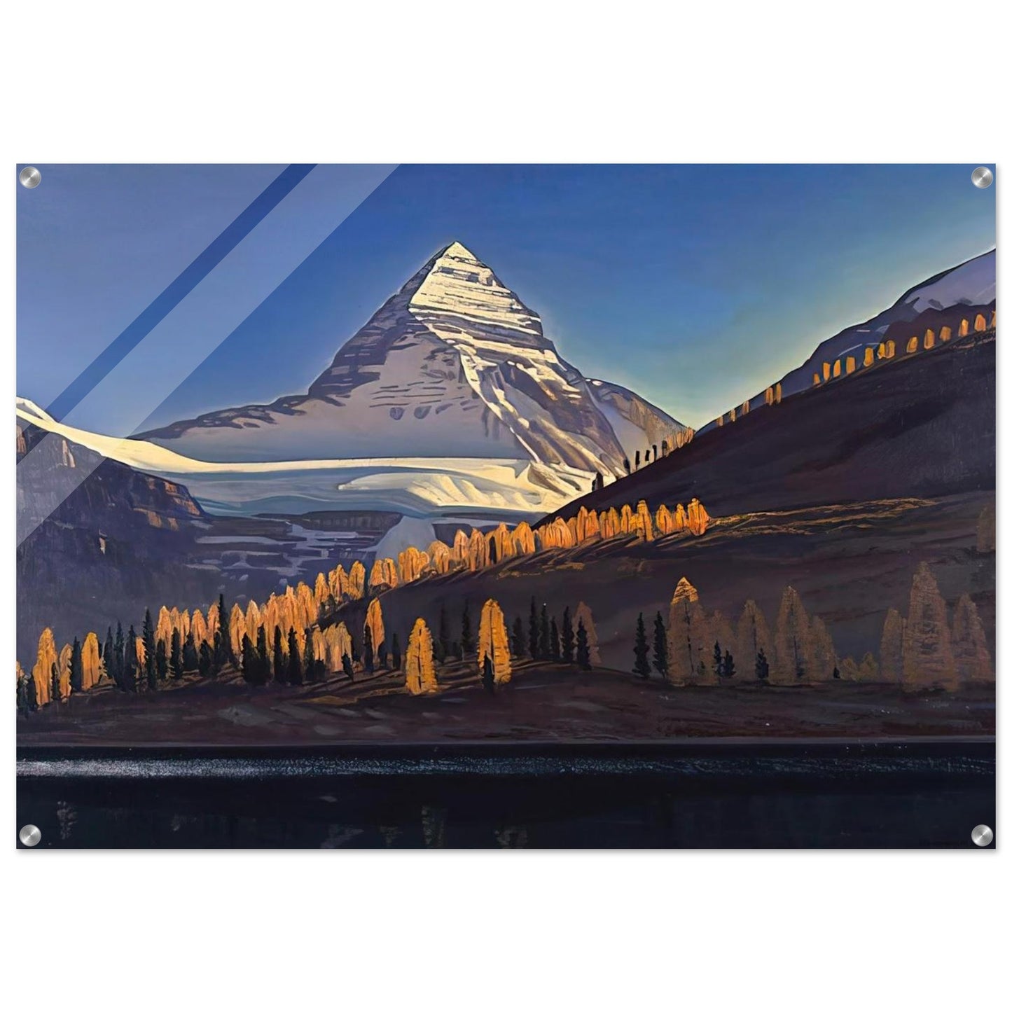 Mount Assiniboine. Canadian Rockies - Rockwell Kent Acrylic Print - 70x100 cm / 28x40″ inches