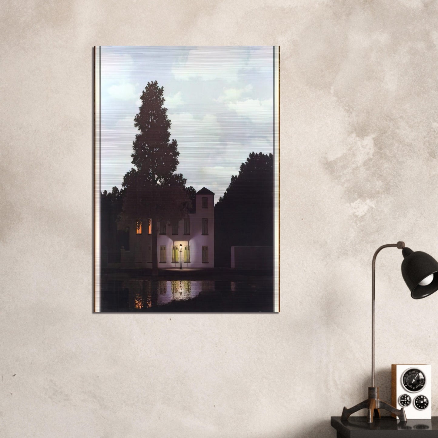 THE EMPIRE OF LIGHTS 1954 1 - Rene Magritte Brushed Aluminum Print - 70x100 cm / 28x40 inches | Rene Magritte Aluminum Print | Rene Magritte Prints