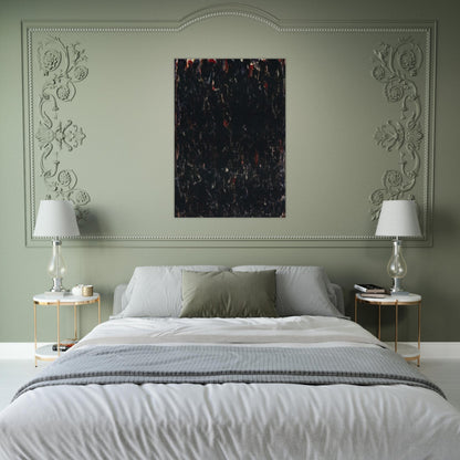 Untitled  Black Clouds  - Sam Francis Brushed Aluminum Print - 70x100 cm / 28x40 inches | Sam Francis Aluminum Print | Sam Francis Prints