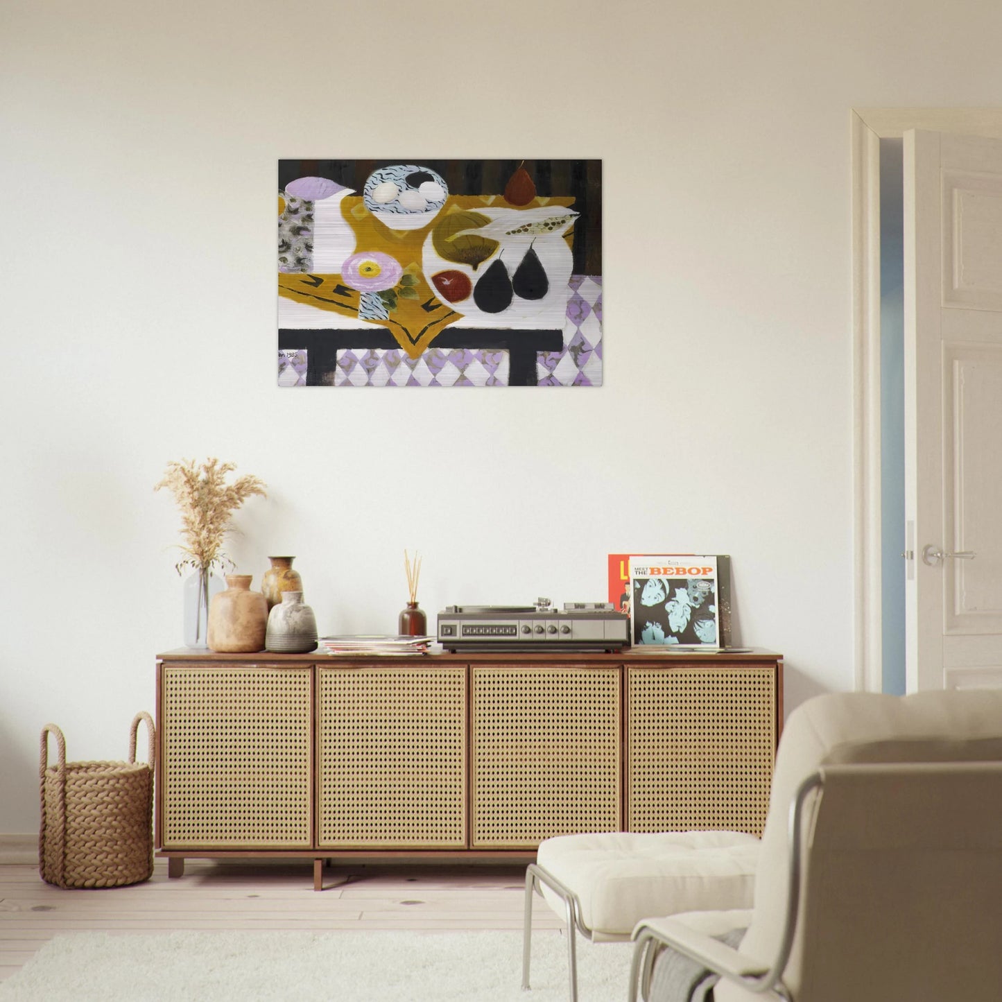 Bowl of Eggs - 1985 - Mary Fedden Brushed Aluminum Print - 70x100 cm / 28x40 inches | Mary Fedden Aluminum Print | Mary Fedden Prints