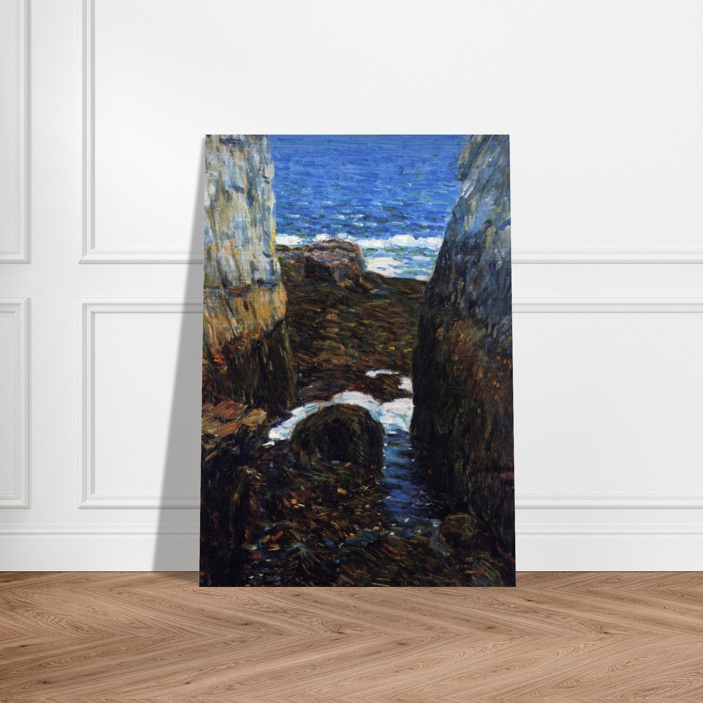The North Gorge, Appledore, Isles of Shoals - Childe Hassam Brushed Aluminum Print - 70x100 cm / 28x40 inches | Childe Hassam Aluminum Print | Childe Hassam Prints