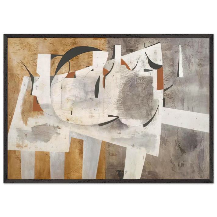 August 1956 Val dOrcia - 1956 - Ben Nicholson 70x100 cm / 28x40 inches Framed Art Print – Black Wooden Frame