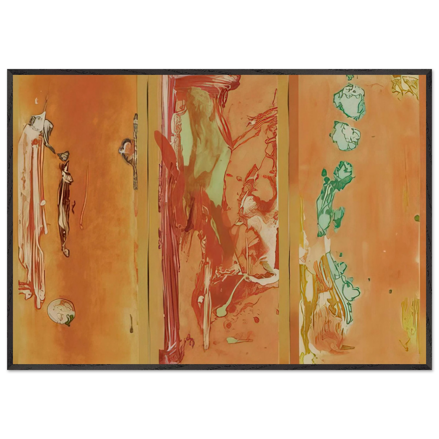 Helen Frankenthaler - Gateway - 1988 Wall art - 30x45 cm / 12x18 inches - Premium Wooden Framed Poster With Fine Art Paper-canvas - Wood frame