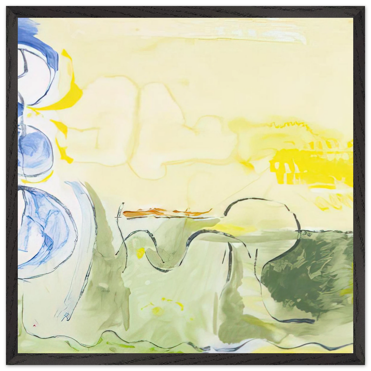 Helen Frankenthaler - Flotilla - 2006 Wall art - 70x70 cm / 28x28 inches - Fine Art Poster-canvas - -