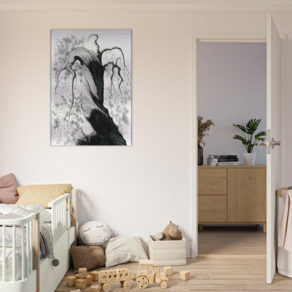 Pine Tree - Eyvind Earle Brushed Aluminum Print - 70x100 cm / 28x40 inches | Eyvind Earle Aluminum Print | Eyvind Earle Prints