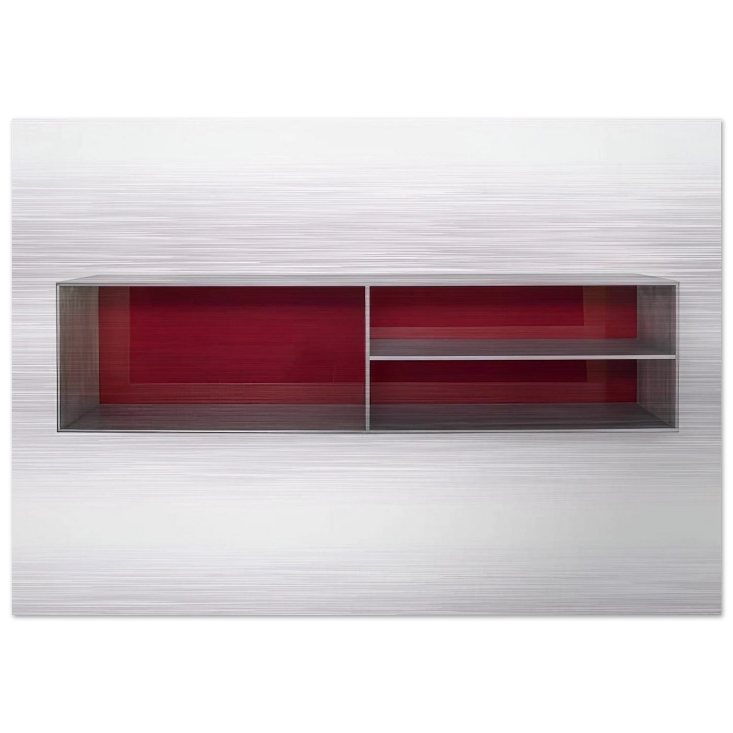 Untitled - 1985 - Donald Judd Brushed Aluminum Print - 70x100 cm / 28x40 inches | Donald Judd Aluminum Print | Donald Judd Prints