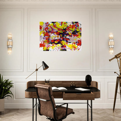 Untitled  SFP94-69  SFF 1743  - Sam Francis Brushed Aluminum Print - 70x100 cm / 28x40 inches | Sam Francis Aluminum Print | Sam Francis Prints