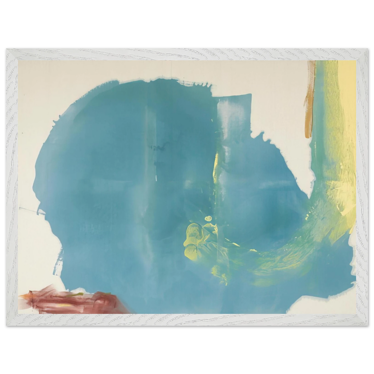 Helen Frankenthaler - Where Necessary - 1977 Wall art - 45x60 cm / 18x24 inches - Premium Wooden Framed Poster With Fine Art Paper-canvas - White frame