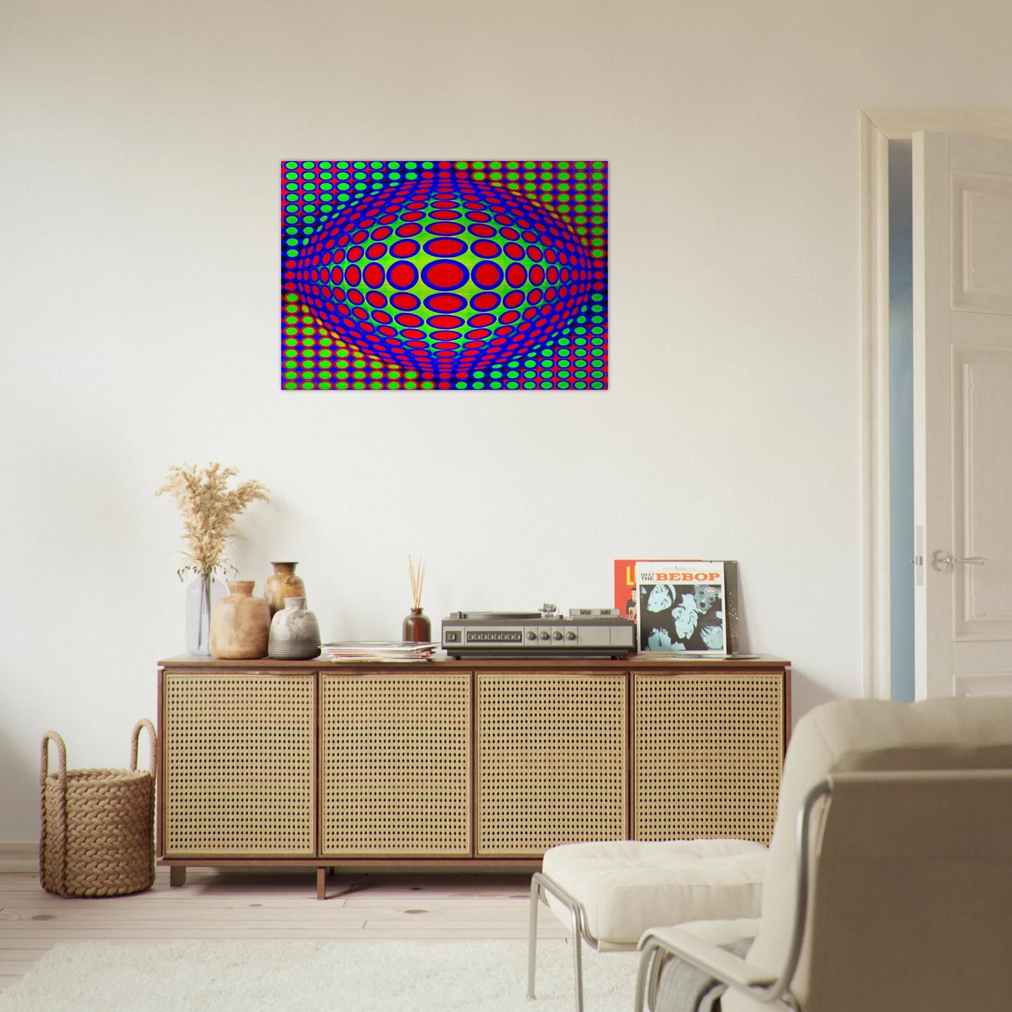 Vega 200 - 1968 - Victor Vasarely Brushed Aluminum Print - 70x100 cm / 28x40 inches | Victor Vasarely Aluminum Print | Victor Vasarely Prints