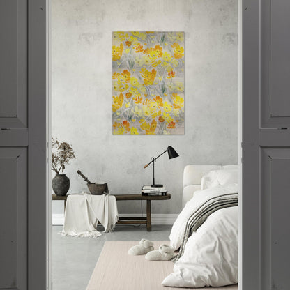Orange and Yellow Flowers - Post-Impressionism - Le Pho Brushed Aluminum Print - 70x100 cm / 28x40 inches | Le Pho Aluminum Print | Le Pho Prints