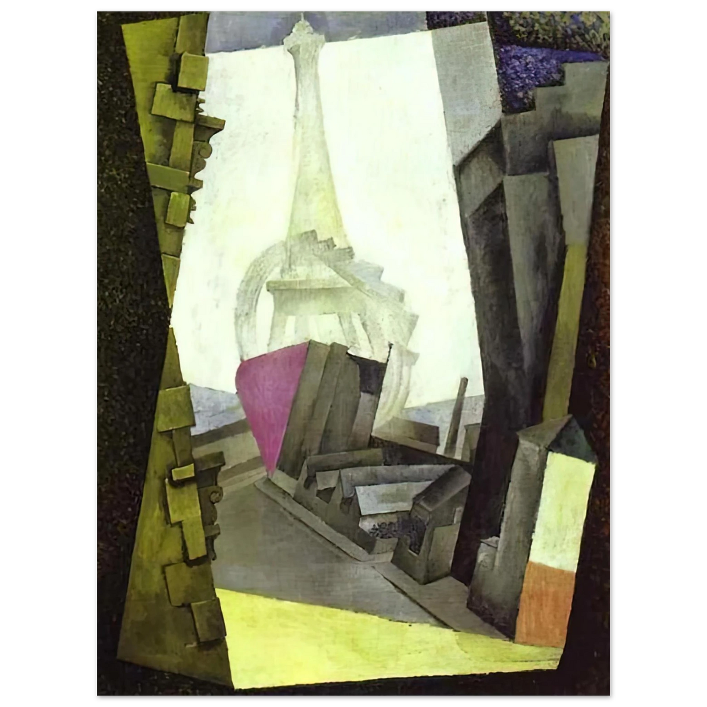 Diego Rivera - LA TOUR EIFFEL 1914  75x100 cm / 30x40inches Fine Art Poster