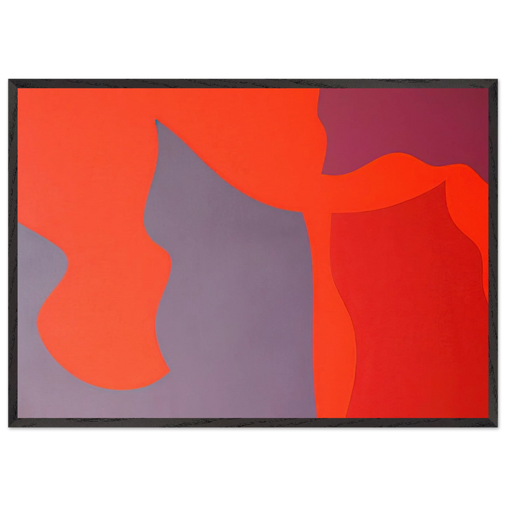 Passage-rosion - Fernand Leduc 70x100 cm / 28x40 inches Framed Art Print – Black Wooden Frame