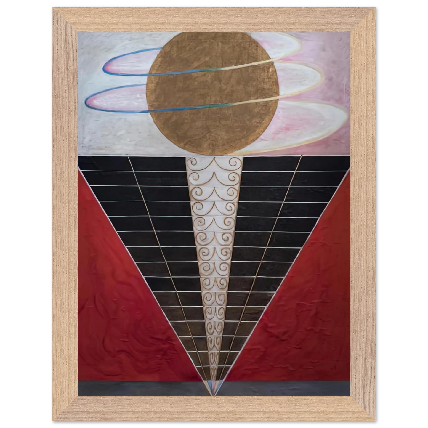 Hilma af Klint - ALTARPIECE NO 2 1915 Wall art - 30x40 cm / 12x16 inches - Premium Wooden Framed Poster With Fine Art Paper-canvas - Wood frame