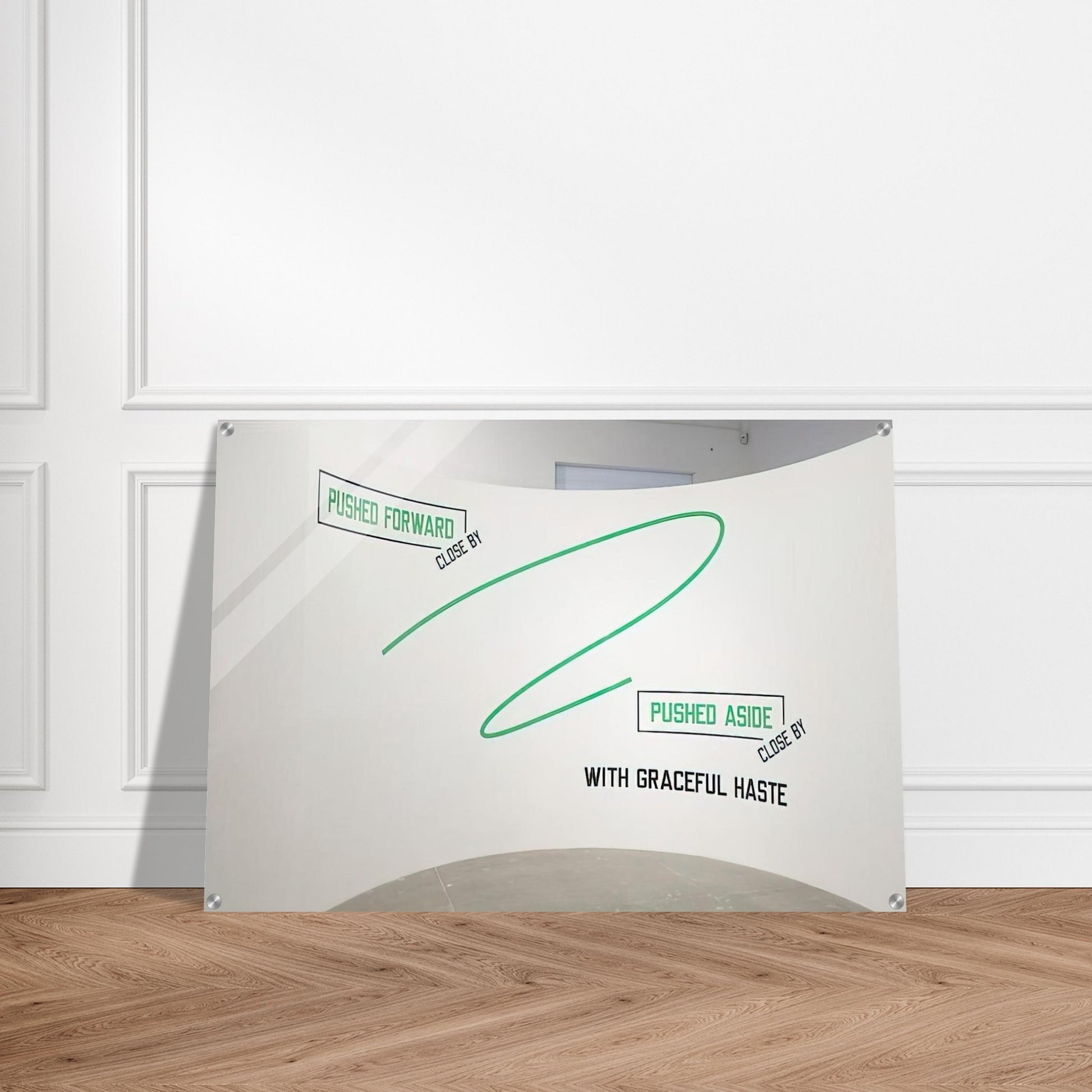 Pushed Forward... - 2009 - Lawrence Weiner Acrylic Print - 70x100 cm / 28x40″ inches