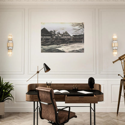 Factory - Vincent van Gogh Brushed Aluminum Print - 70x100 cm / 28x40 inches | Vincent van Gogh Aluminum Print | Vincent van Gogh Prints