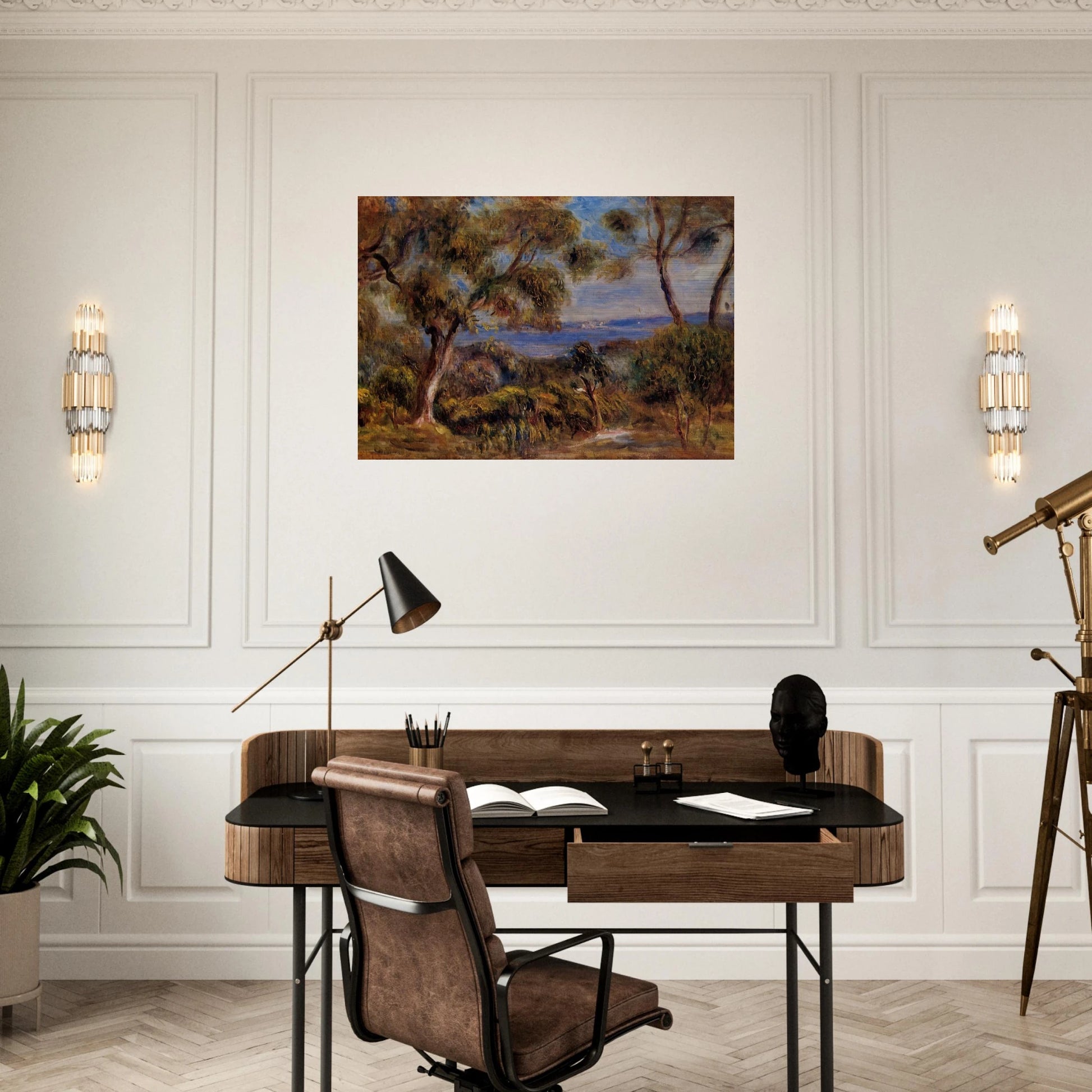 The Sea at Cagnes - Pierre-Auguste Renoir Brushed Aluminum Print - 70x100 cm / 28x40 inches | Pierre-Auguste Renoir Aluminum Print | Pierre-Auguste Renoir Prints