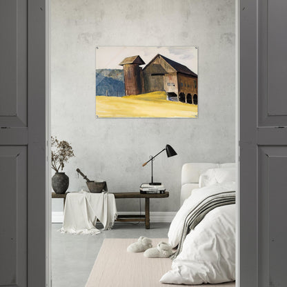 Barn and Silo, Vermont - Edward Hopper Acrylic Print - 70x100 cm / 28x40″ inches