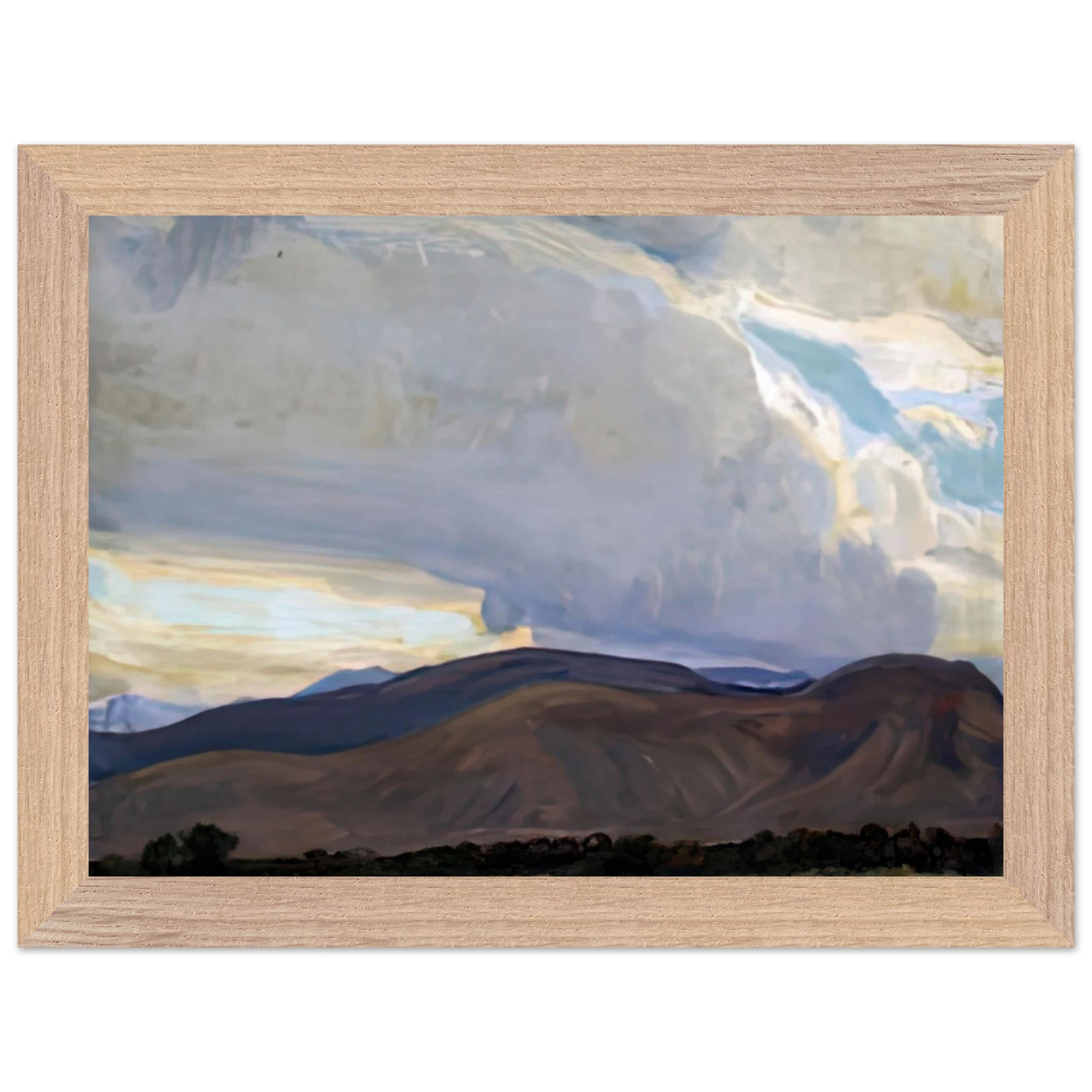 Maynard Dixon - STORM FROM THE SIERRA 1937 Wall art - 40x50 cm / 16x20 inches - Premium Wooden Framed Poster With Fine Art Paper-canvas - Wood frame