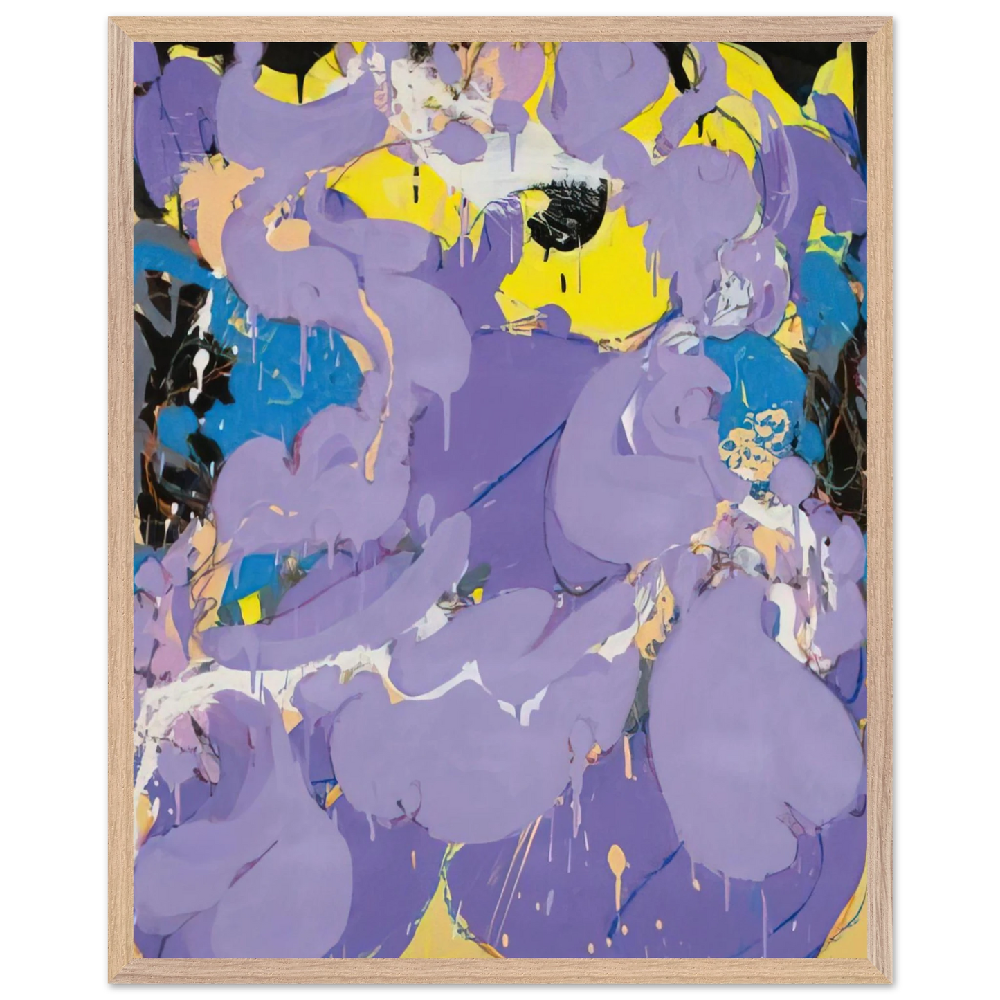 Helen Frankenthaler - Untitled - 1978 Wall art - A1 (59.4 x 84.1  cm) - Premium Wooden Framed Poster With Fine Art Paper-canvas - White frame
