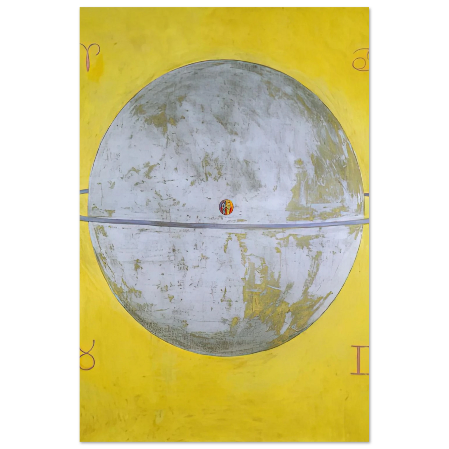Hilma af Klint - THE DOVE NR 12 1915 Wall art - 27x35 cm / 11x14 inches - Premium Wooden Framed Poster With Fine Art Paper-canvas - Wood frame